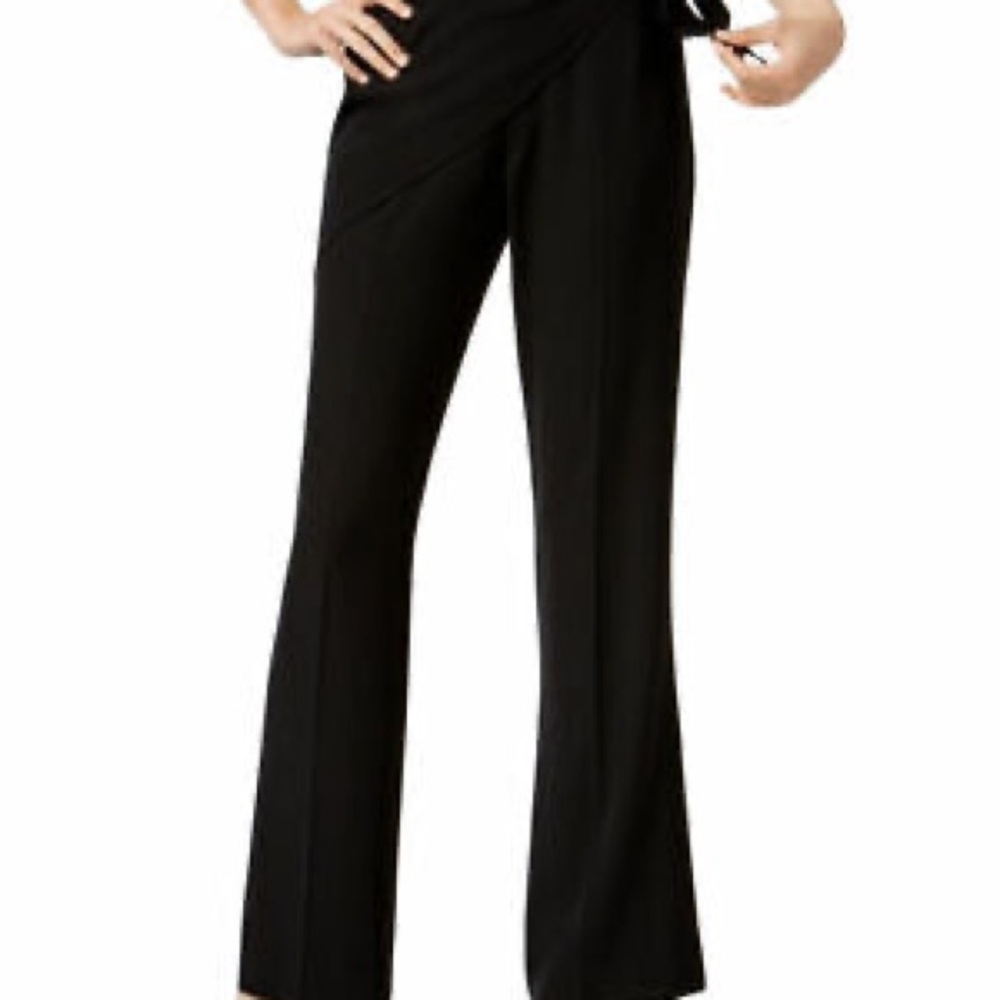 Calvin Klein Elegant Black Wrap Waist Women's Pants